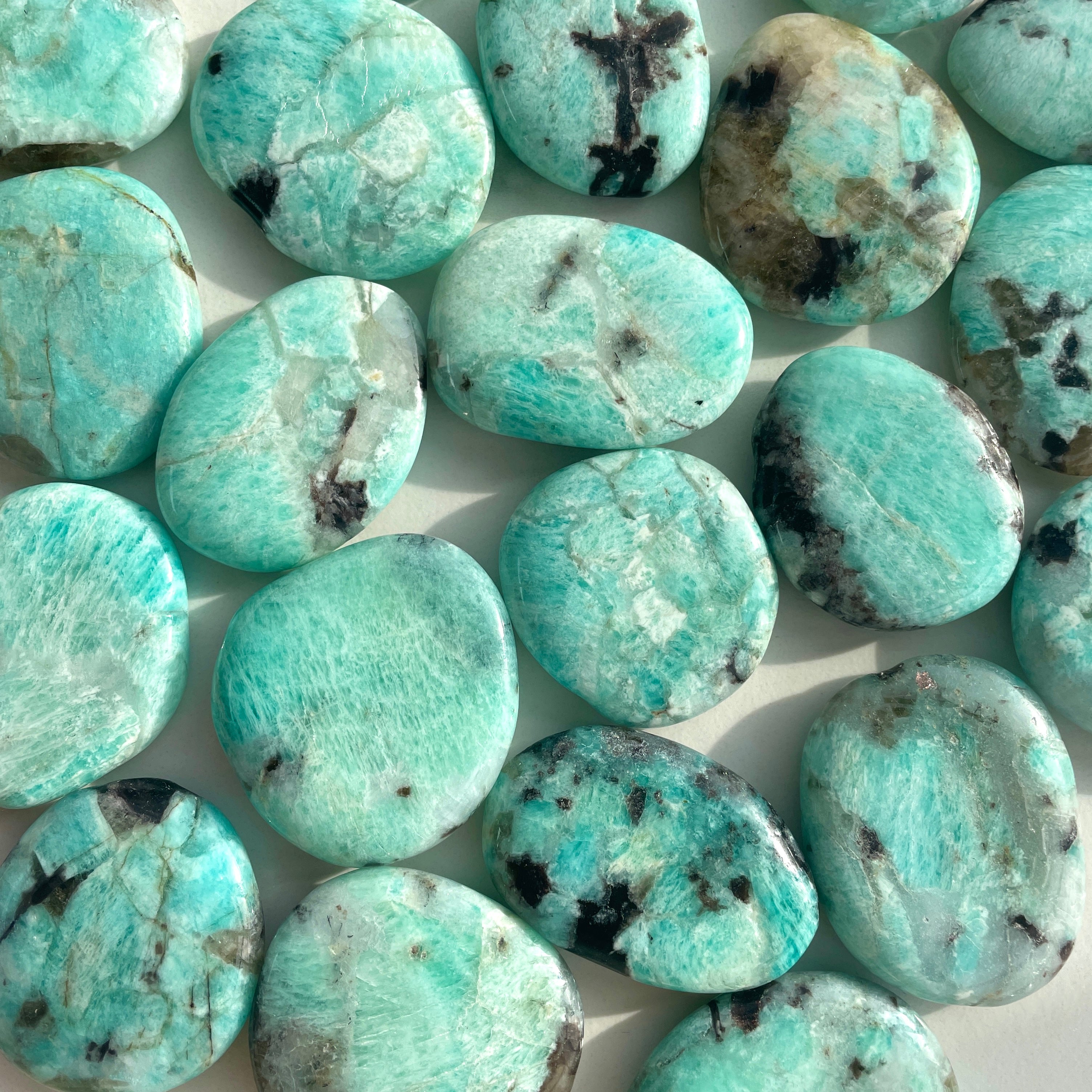 Pocket Palm Stone - Green Amazonite Pocket Palm Stone - Green Amazonite